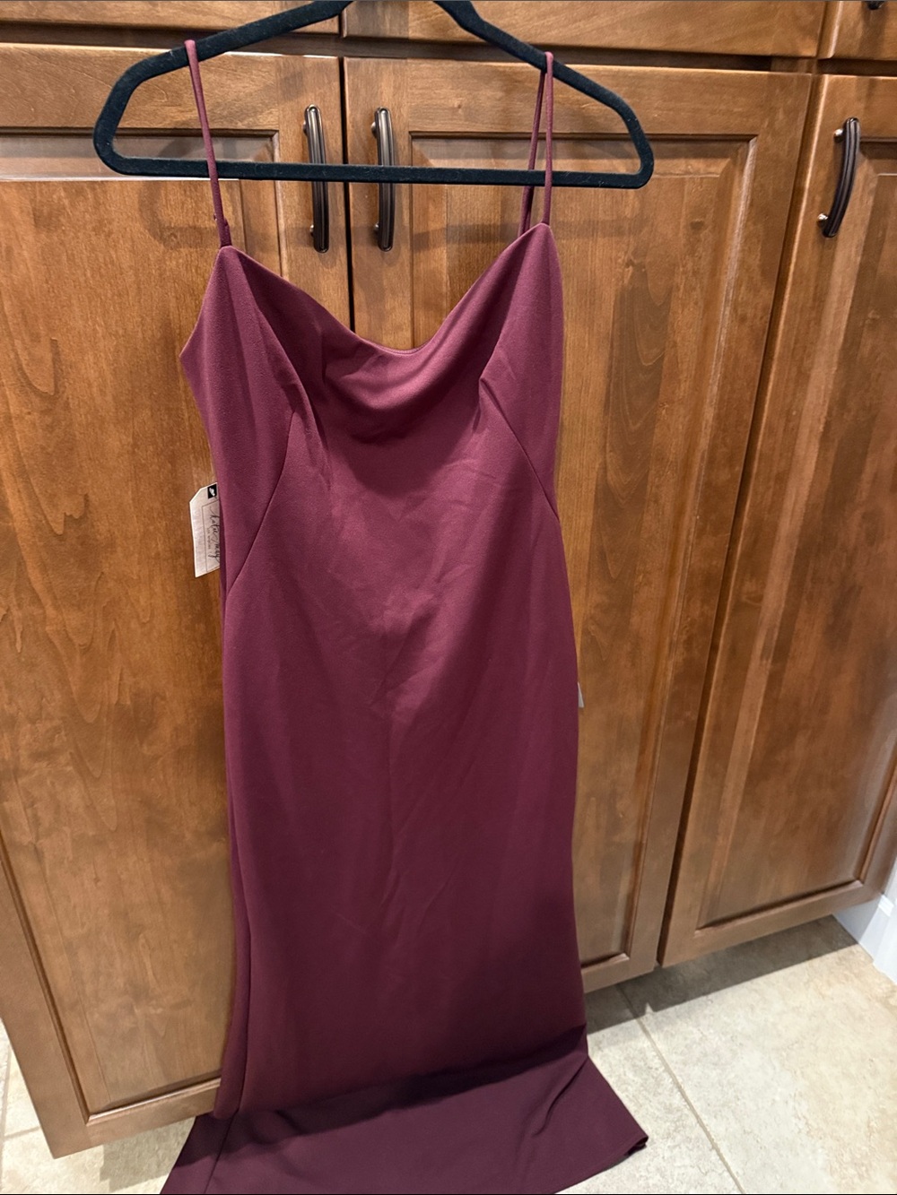 Katie May Burgundy Cowl Slip Dress